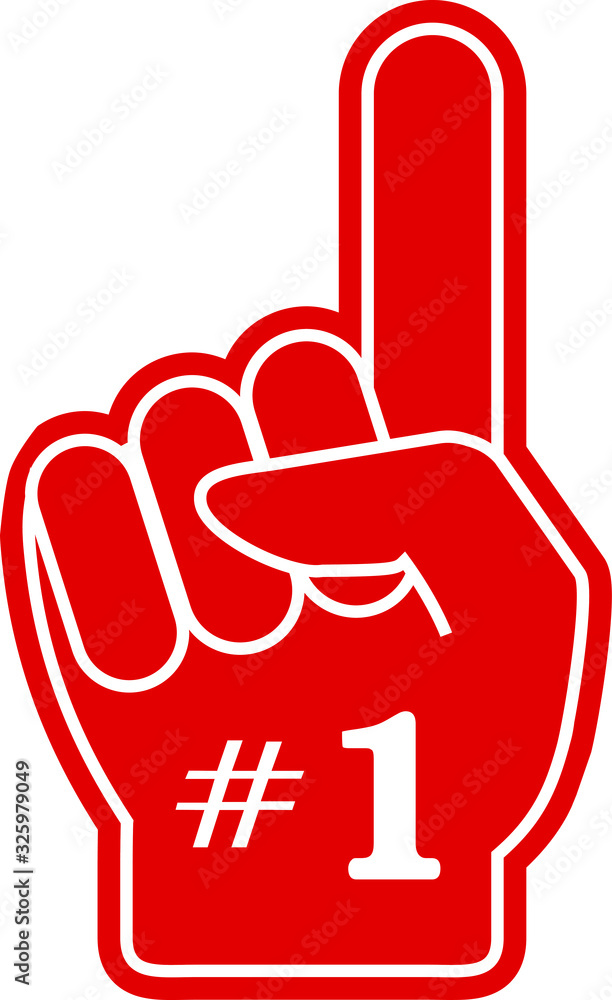fan hand glove with foam finger icon fan hand glove with foam finger icon