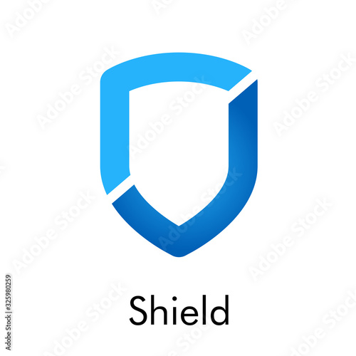 Logotipo con letra J como escudo en color azul