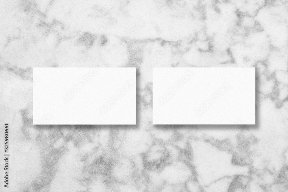 Business card mockup template on marble background. Business card mockup template on marble background.