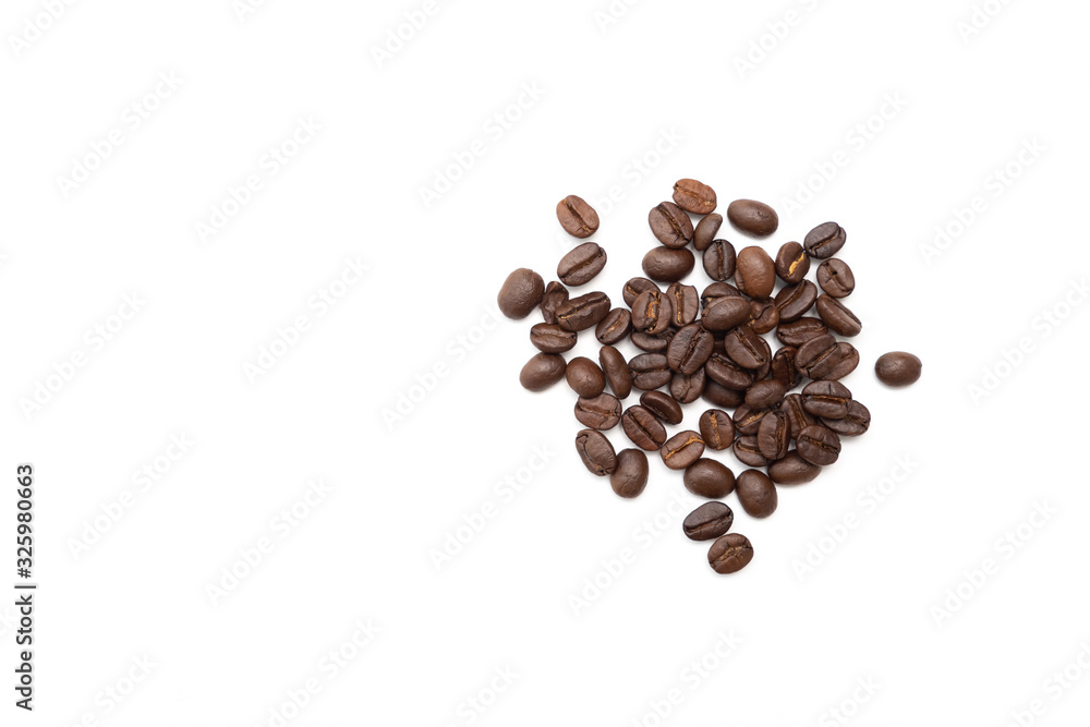 Coffee beans isolated on white background. Coffee beans isolated on white background.