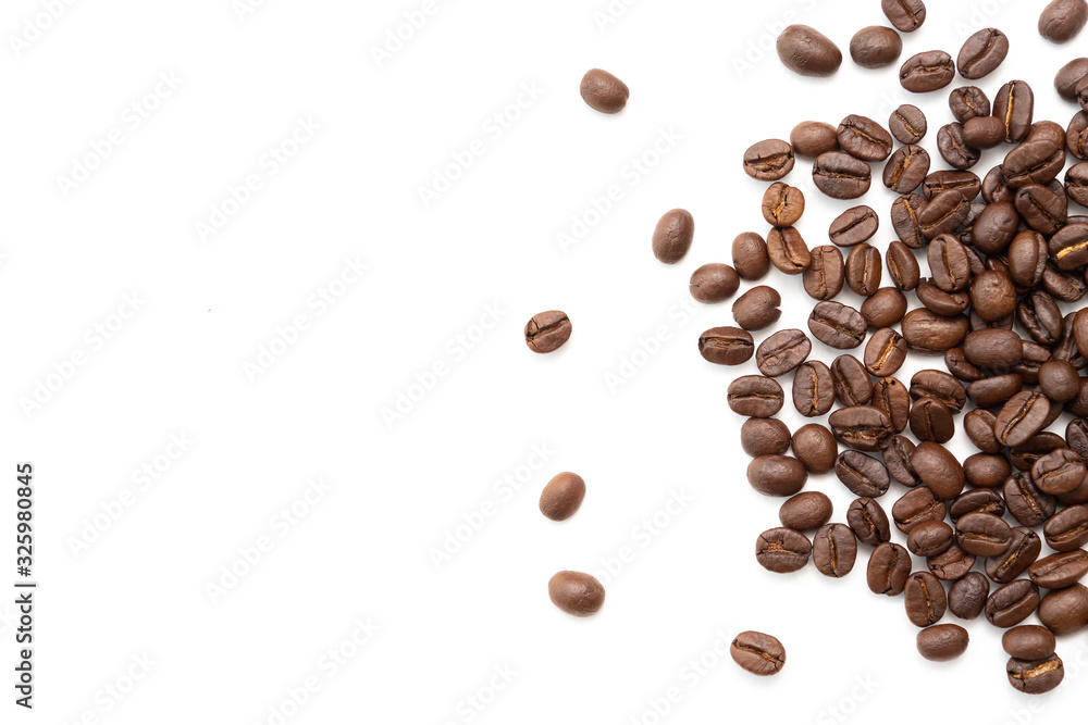 Coffee beans isolated on white background. Coffee beans isolated on white background.