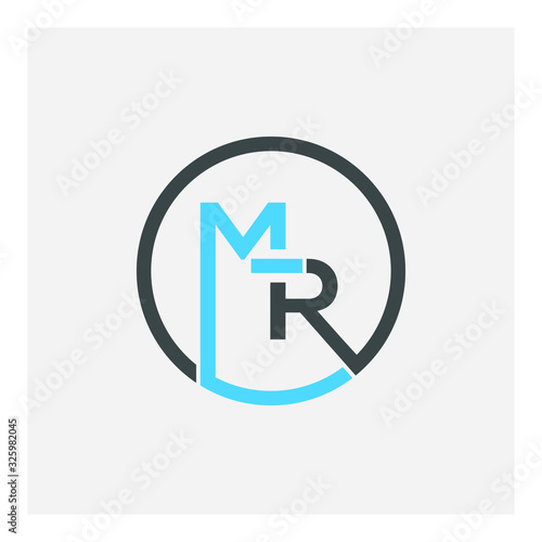 Free Download MR or MTR logo monogram isolated on circle element design template - GFXLoad