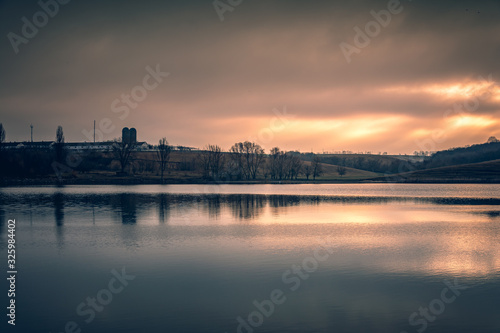 Sunrise on river