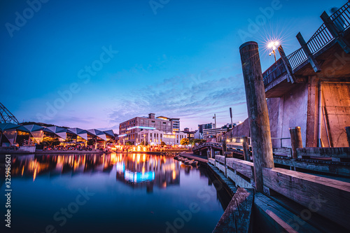 Nightscape of Wellington City, New Zealand 