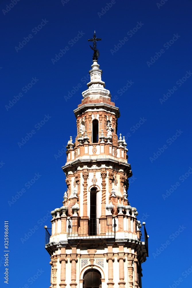 Upper part of Victoria tower, Estepa, Spain.