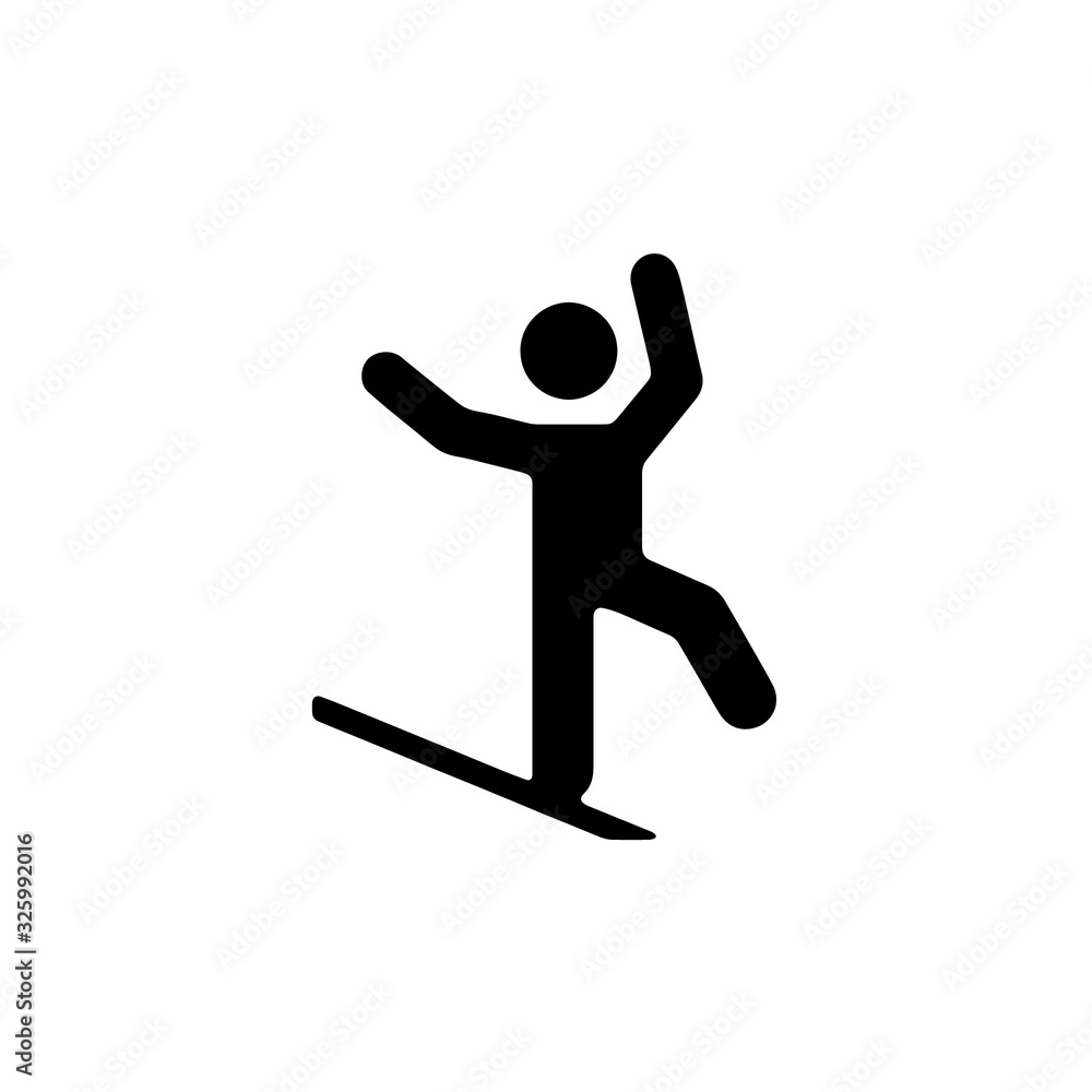 tightrope walking icon style vector 