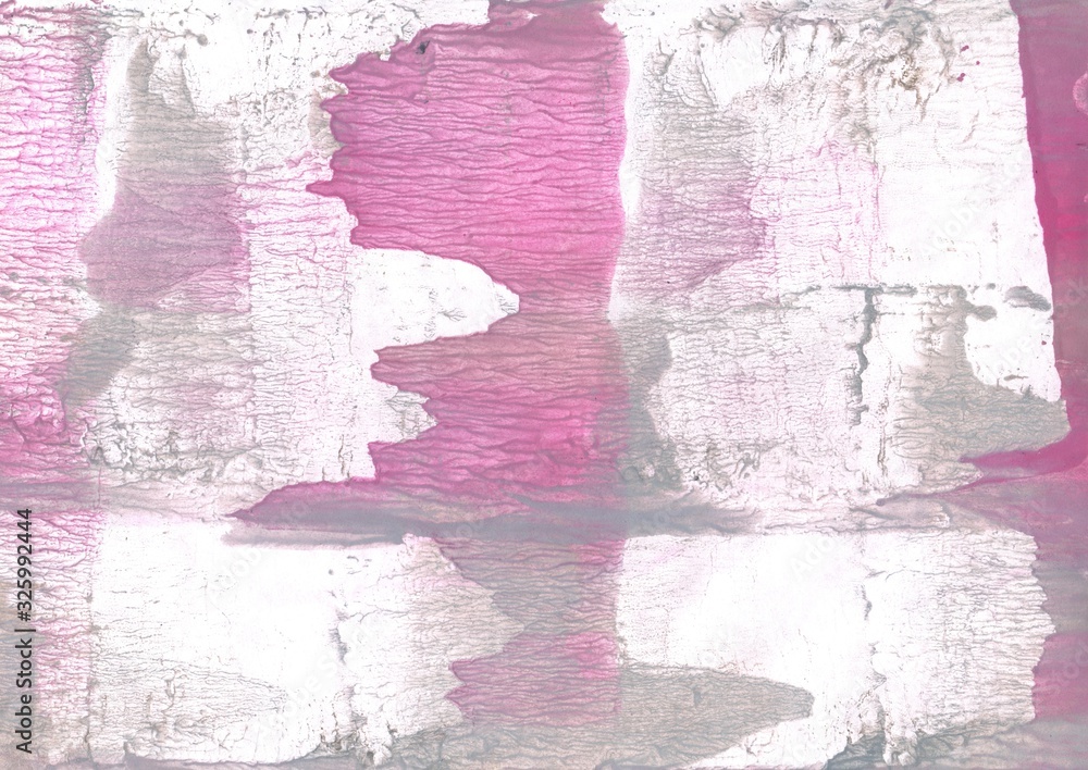 Fototapeta premium Gray pink background. Abstract watercolor painting texture