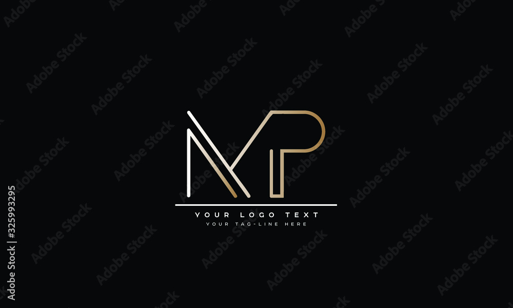 Initial pm letter logo with creative modern Vector Image