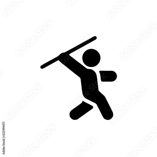 javelin throw icon outline design vector 