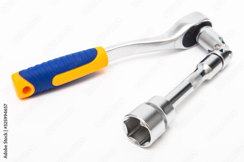 socket wrench on white background socket wrench on white background