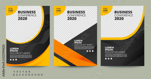 Brochure design, cover modern layout, annual report, poster, flyer in A4 with colorful triangles