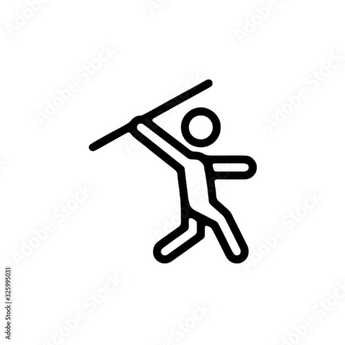 javelin throw icon outline design vector 