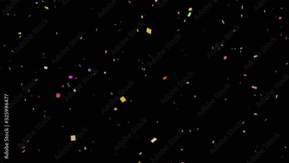 New Year Celebration Falling Confetti / with Alpha Matte Channel New Year Celebration Falling Confetti / with Alpha Matte Channel