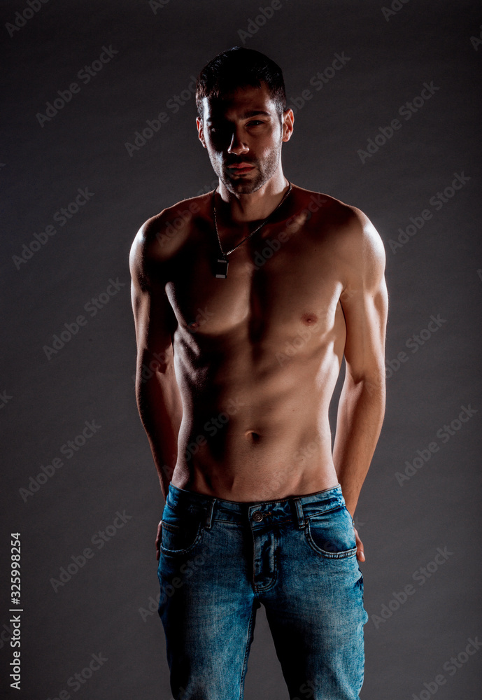 Fototapeta premium Cool shirtless male model