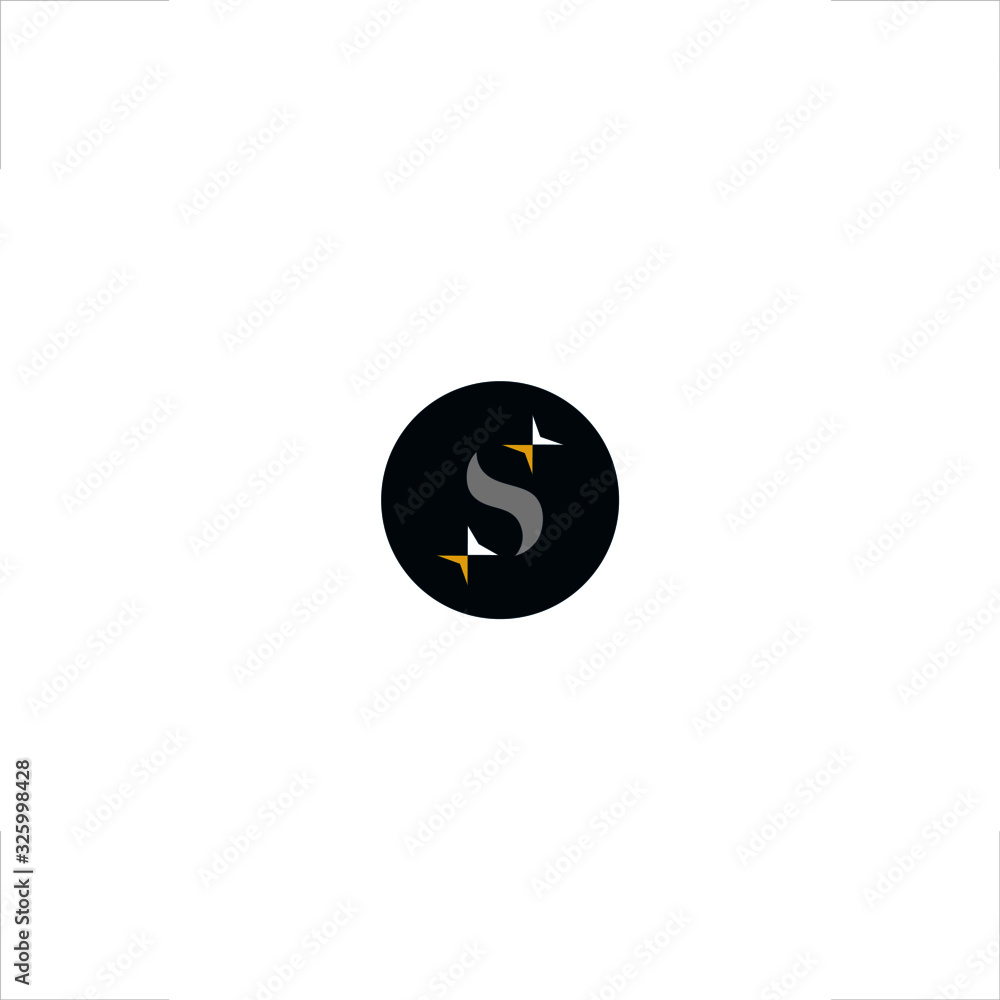 S letter logo design spark star S letter logo design spark star