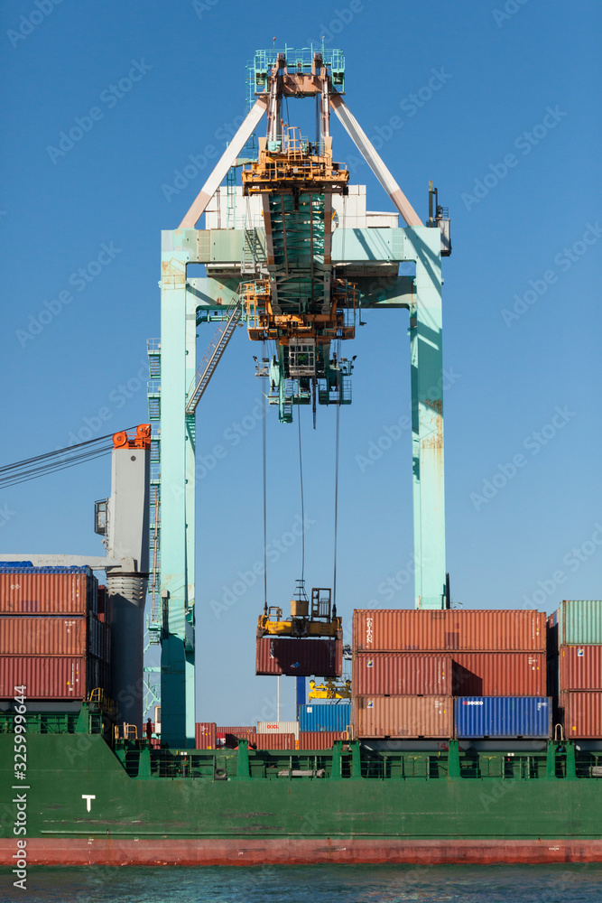 Valencia port cargo crane