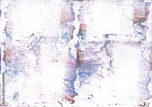 Lilac blue painting. Abstract watercolor background. Painting texture