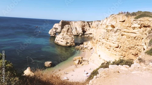 an amazing view of the ocean in Portugal from the cliff photo