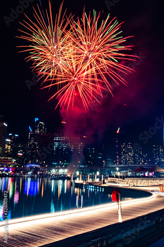 Fireworks display at Darling Harbour Sydney Australia