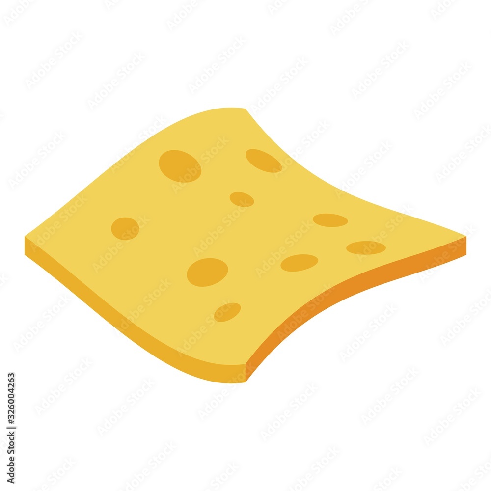 Cheese potato chips icon. Isometric of cheese potato chips vector icon for web design isolated on white background Cheese potato chips icon. Isometric of cheese potato chips vector icon for web design isolated on white background