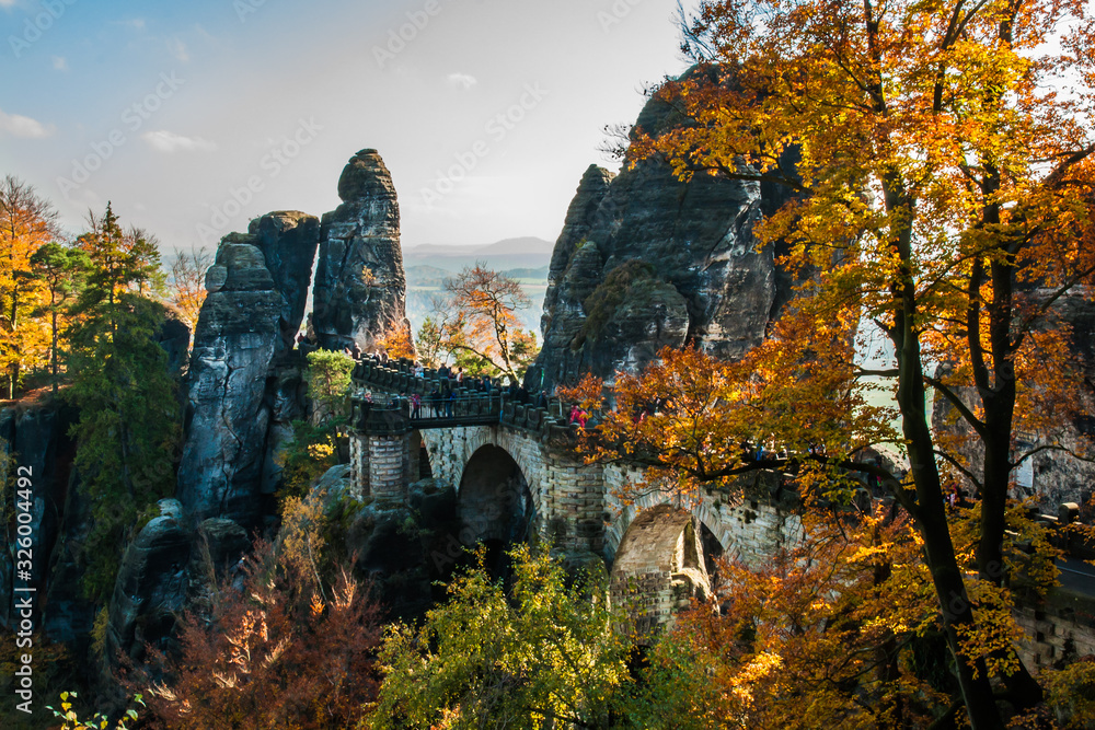 Die Basteibrücke in der Sächsische Schweiz