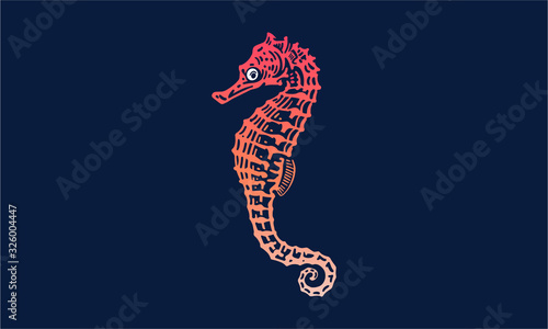 Sea ​​horse on dark background