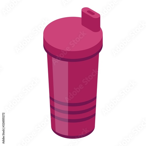 Modern sippy cup icon. Isometric of modern sippy cup vector icon for web design isolated on white background