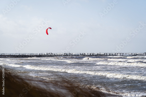 Kiteboarding In Baltic Sea