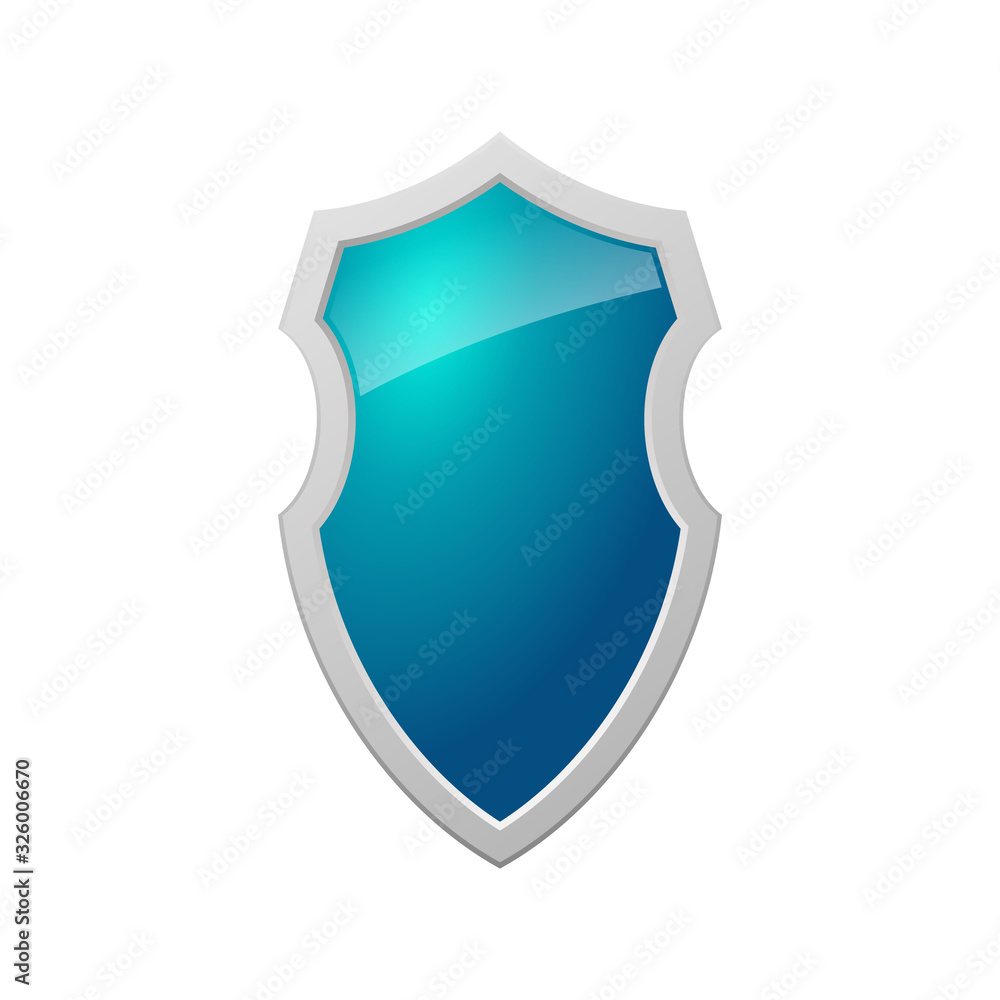 Vector Blue Shield protection sign illustration Vector Blue Shield protection sign illustration