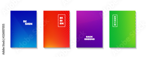 Minimal vector backgrounds. Abstract colorful gradient covers. Business templates for poster, banner, presentation