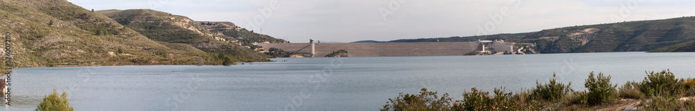 panoramic of a dam with water
