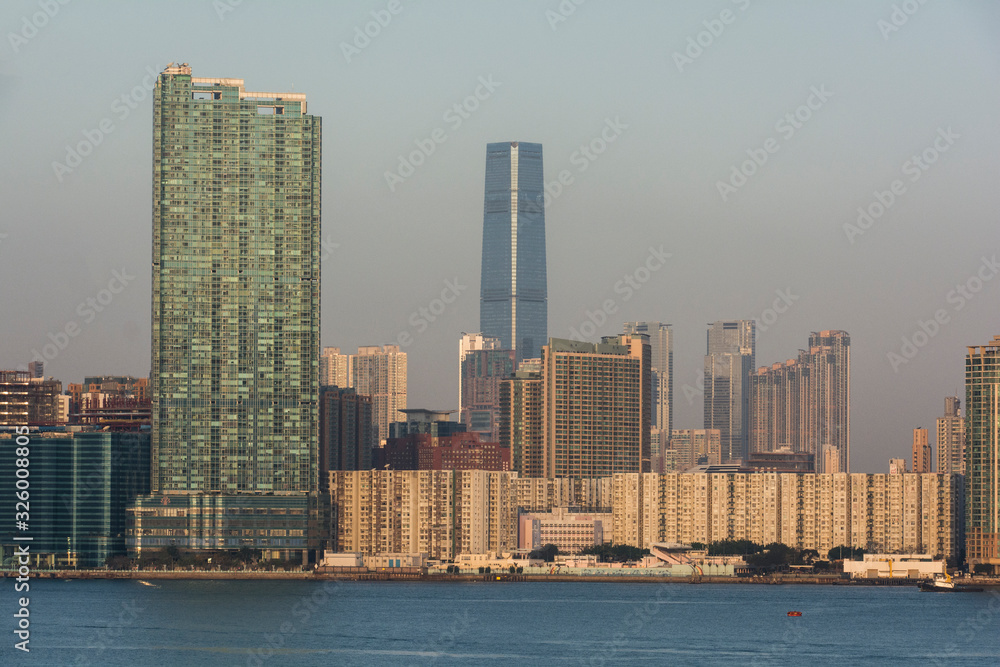 Fototapeta premium Skyline von Hongkong-Kowloon.