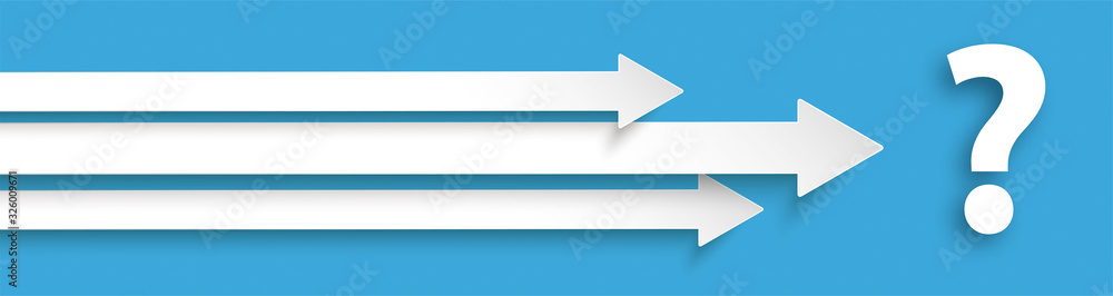 3 Arrows Question Blue Header 3 Arrows Question Blue Header