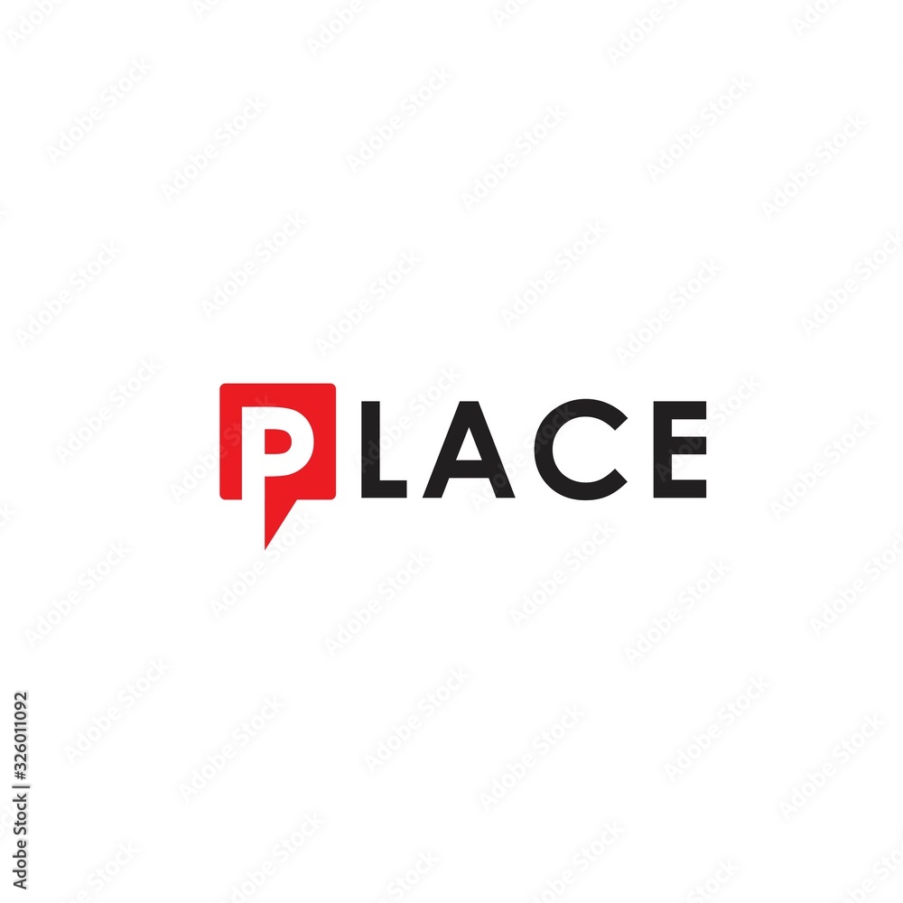 P Place Logo Simple and Templates Vector P Place Logo Simple and Templates Vector