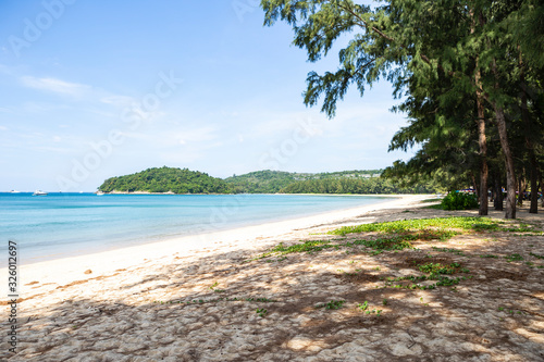 Tropical beach in south of Thailand, holiday and vacation destination, tourist attraction, summer outdoor day light, nature concept
