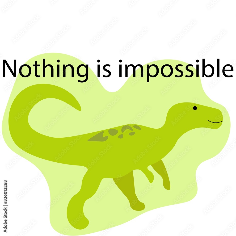 Obraz premium Dinosaur monolopkhosaurus in abstraction with the inscription 