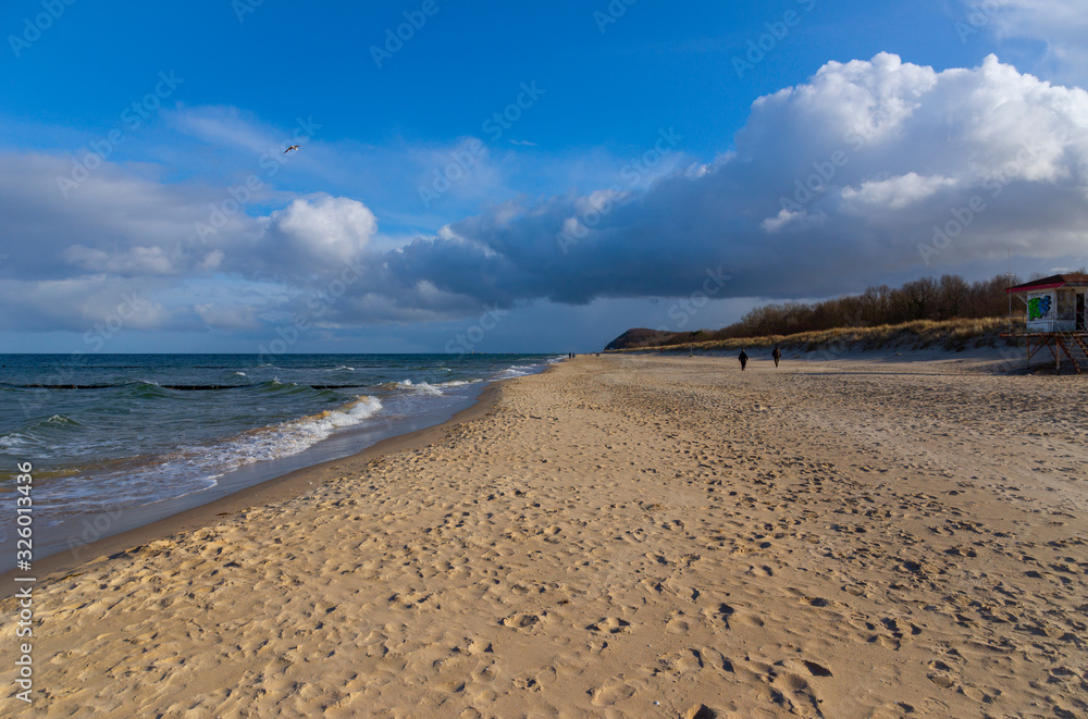 On the island of Usedom, Baltic Sea, in winter.