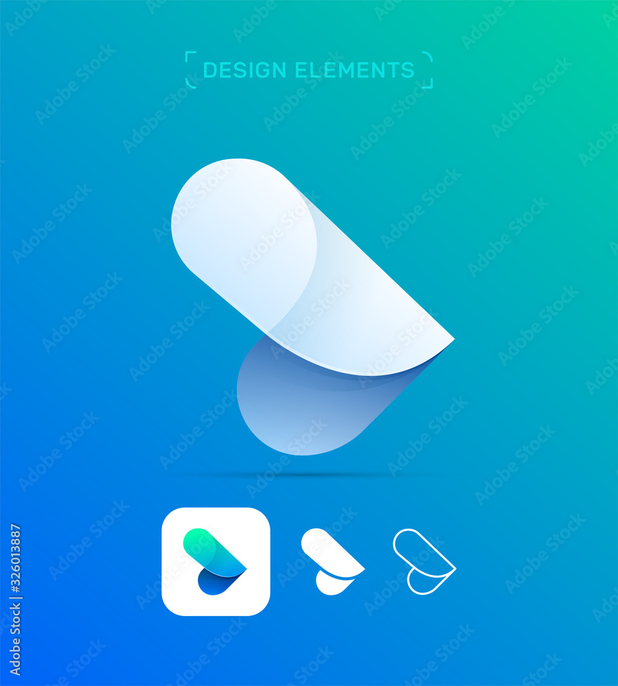 Vector abstract airplane wing logo design template. Origami paper, dynamic style. App icon Vector abstract airplane wing logo design template. Origami paper, dynamic style. App icon