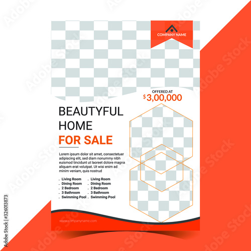 Unique real estate business flyer design template, brochure template vector, lifelet, newsletter a4 size in illustrator