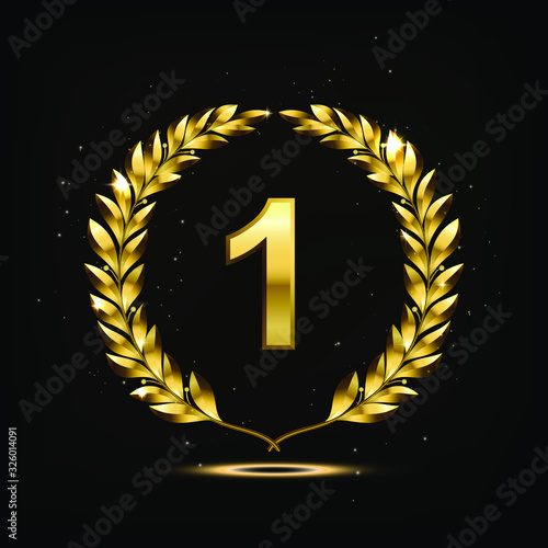 award element isolation on darck background. winner nomination. vector illustration