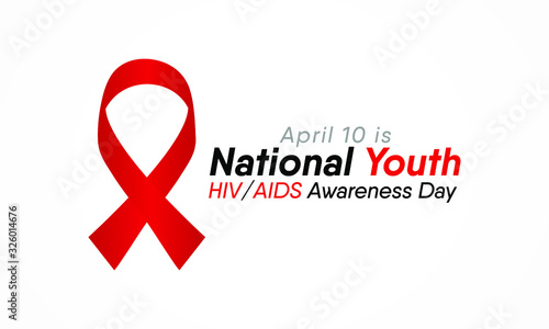 Vector illustration on the theme of National Youth HIV / AIDS Awareness Day observed on April 10th every year. Design assets.