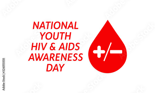 Vector illustration on the theme of National Youth HIV / AIDS Awareness Day observed on April 10th every year. Design assets.