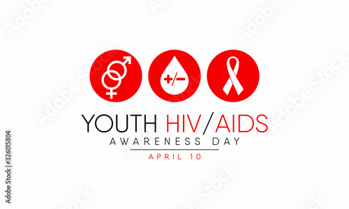 Vector illustration on the theme of National Youth HIV / AIDS Awareness Day observed on April 10th every year. Design assets.