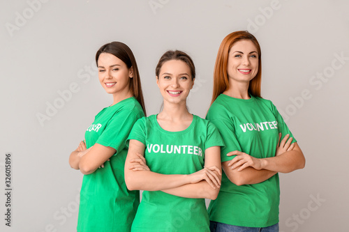 Team of volunteers on light...