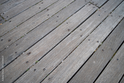 Texture of old wooden boards on the floor
