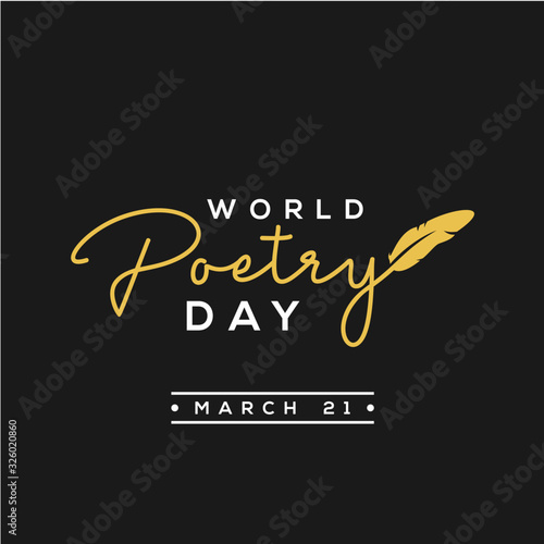 Fototapeta World Poetry Day Vector Design For Celebrate Moment