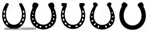 Canvas-taulu Horseshoe icon set. Luck symbol. Vector