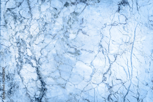 Blue marble patterned texture background for interior design