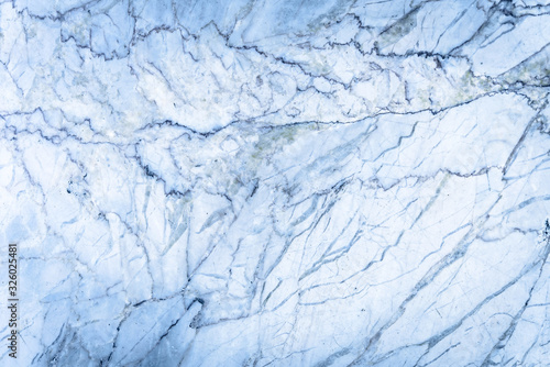 Blue marble patterned texture background for interior design