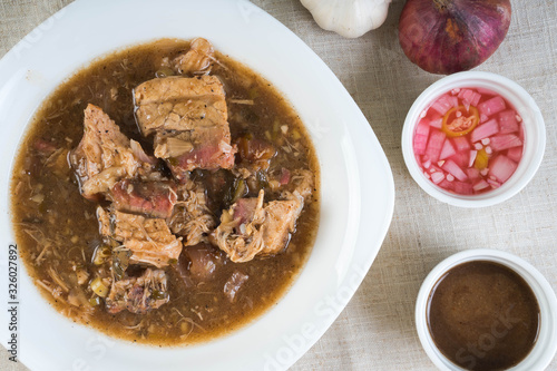 pork belly stew in liver and vinegar sauce also known as lechon paksiw  photo